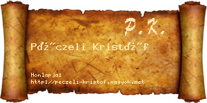 Péczeli Kristóf névjegykártya