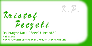 kristof peczeli business card